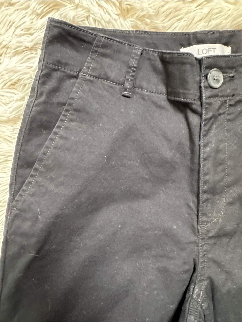 Loft The Perfect Straight Tailored Crop Pants 💗 Black - Picture 6 of 12